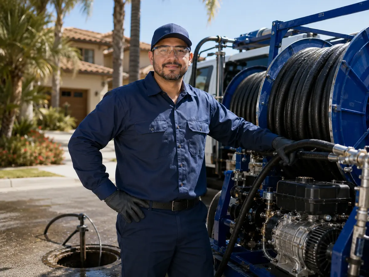 Hydro jet sewer cleaning in Kingsburg
