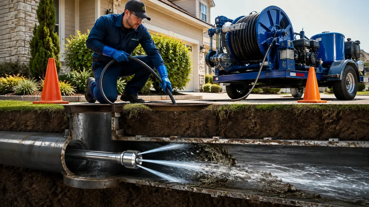 Main Sewer Line Hydro Jet Cleaning in Kingsburg