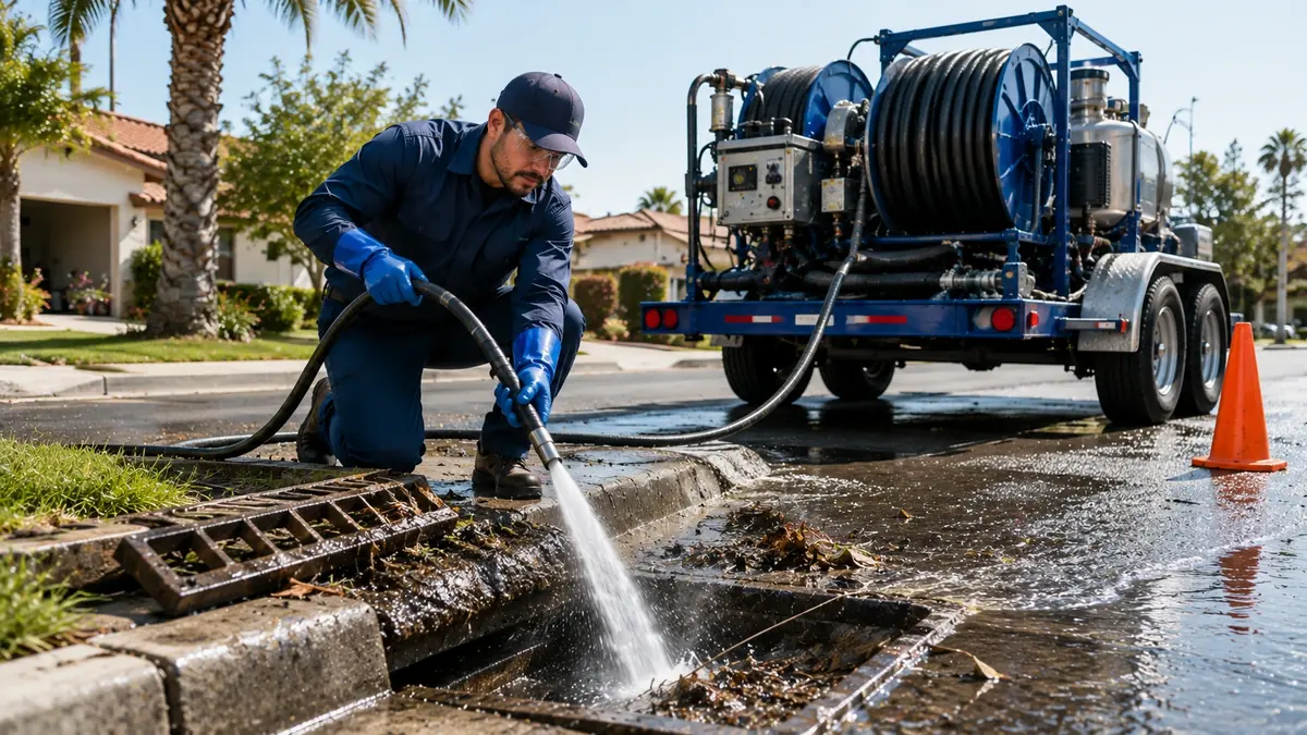 Storm Drain Hydro Jet Cleaning in Kingsburg